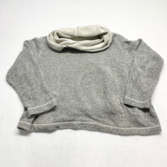 Eileen Fisher Sweaters - Eileen Fisher Cowl Neck Sweater Womens Size 3X Gray Marled Organic Cotton Knit
